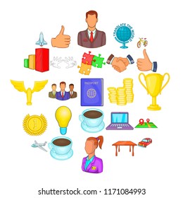 Exercise icons set. Cartoon set of 25 exercise vector icons for web isolated on white background