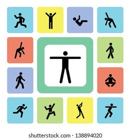 Exercise icons set for use