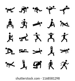 Exercise Icons Vector Stock Vector (Royalty Free) 1168581298 | Shutterstock