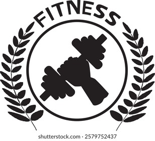 Exercise icons, weight lifting to increase physical strength