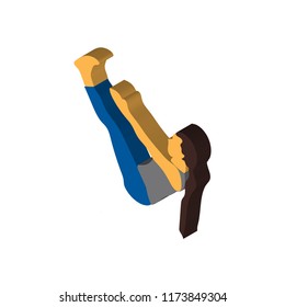 Exercise isometric left top view 3D icon
