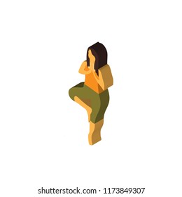 Exercise isometric left top view 3D icon