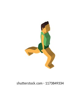 Exercise isometric left top view 3D icon