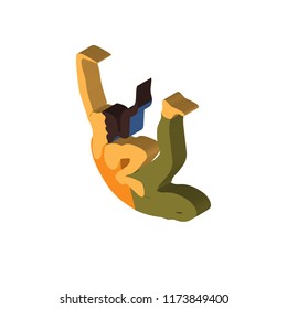 Exercise isometric left top view 3D icon