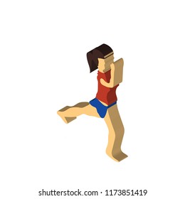 Exercise isometric left top view 3D icon