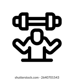 exercise line icon. Clean and minimalist vector icon for websites, mobile apps, presentations, and logos. Fully scalable and customizable for any project.