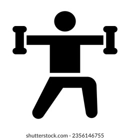 gráfico vectorial de icono de línea de ejercicio