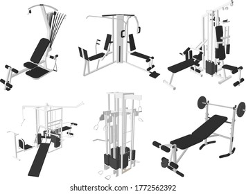 Trainingsgerät im Fitnessraum