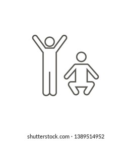 Exercise, mans vector icon. Simple element illustration from map and navigation concept. Exercise, mans vector icon. Real estate concept vector illustration.