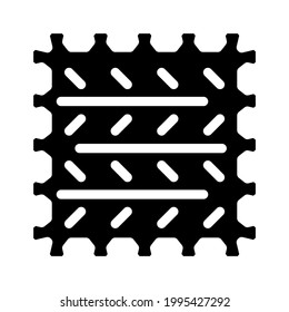 exercise mat gym equipment glyph icon vector. exercise mat gym equipment sign. isolated contour symbol black illustration