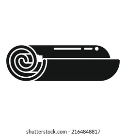 Exercise mat icon simple vector. Gym carpet. Floor equipment