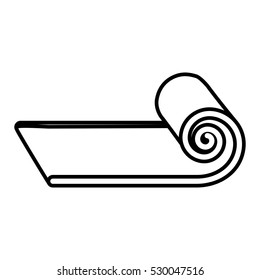 Exercise mat isolated icon vector illustration design
