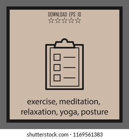 exercise, meditation, yoga, posture  vector icon