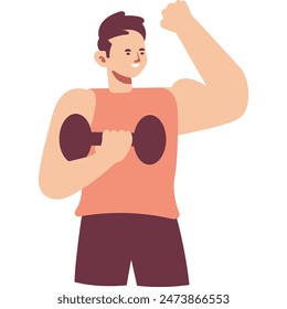 exercise modern style cartoon character illustration