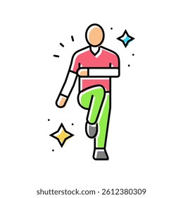 exercise for mood mental health color icon vector. exercise for mood mental health sign. isolated symbol illustration