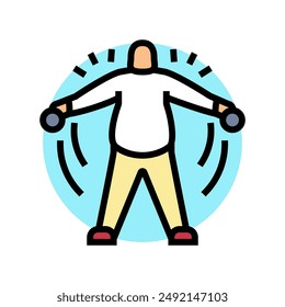 exercise obesity overweight color icon vector. exercise obesity overweight sign. isolated symbol illustration