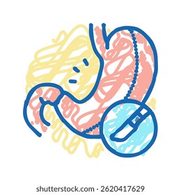 exercise obesity overweight doodle icon sketch vector. exercise obesity overweight sign. isolated symbol illustration