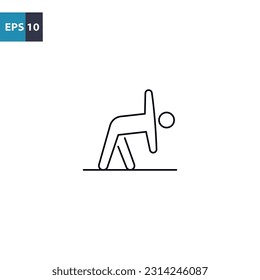 Exercise outline icon Vector illustration