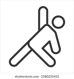 Exercise Outline Icon Vector Illustration