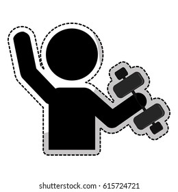 exercise pictogram icon image 