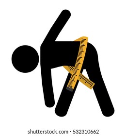 exercise pictogram icon image vector illustration design 