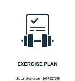 Exercise Plan icon. Simple illustration from healthy lifestyle collection. Creative Exercise Plan icon for web design, templates, infographics