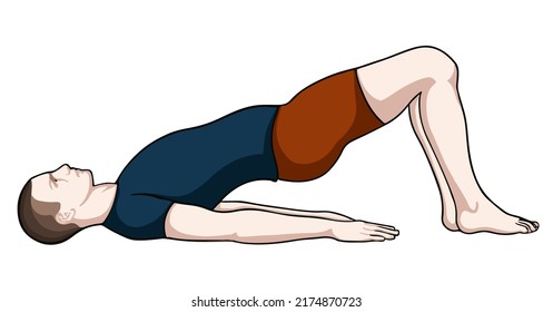 Exercise Poses Vector Illustration Back Pain Stock Vector (Royalty Free ...