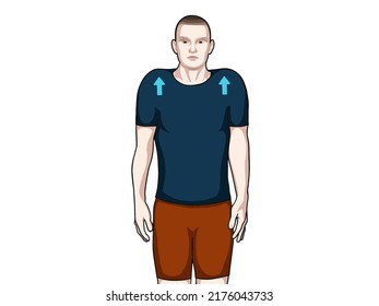 Exercise Position Illustration Neck Pain Neck Stock Vector (Royalty ...