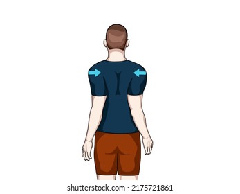 Exercise position illustration for neck and shoulder pain (neck joint). Exercise 2