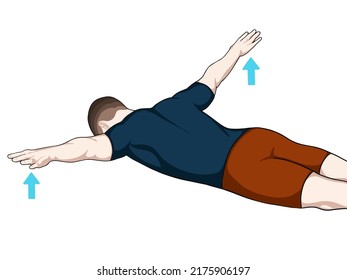 Exercise position illustration for neck and shoulder pain (neck joint). Exercise 4