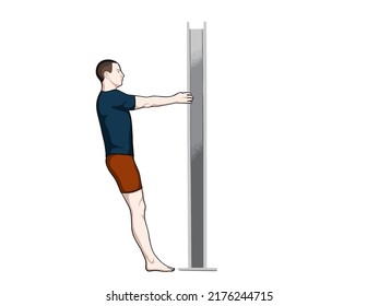 Exercise position illustration for neck and shoulder pain (neck joint). Exercise 10
