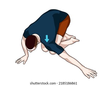 Exercise position illustration for neck and shoulder (joint) pain. Exercise 20