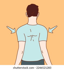 Exercise position illustration for neck and shoulder pain (neck joint). Exercise 8