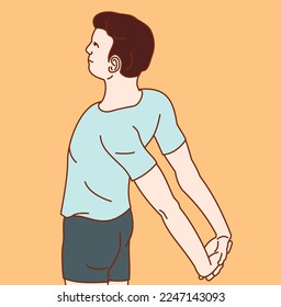 Exercise position illustration for neck and shoulder pain (neck joint). Exercise 11