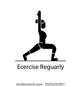Exercise Regularly During Pregnancy: Prenatal Exercise: Staying Active and Healthy for Expecting Mothers with editable stroke.