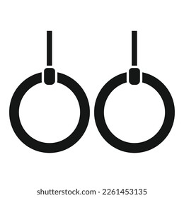 Icono de anillos de ejercicio vector simple. Terapia médica. Atención al paciente