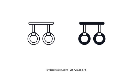 Exercise Rings icon with white background vector stock illustration