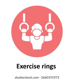 Ícone de vetor de anéis de exercício que pode facilmente modificar ou editar

