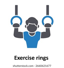 Exercise rings Vector Icon which can easily modify or edit

