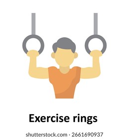 Ícone de vetor de anéis de exercício que pode facilmente modificar ou editar

