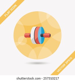 exercise roller flat icon with long shadow,eps10