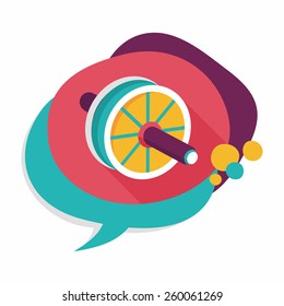 exercise roller flat icon with long shadow,eps10