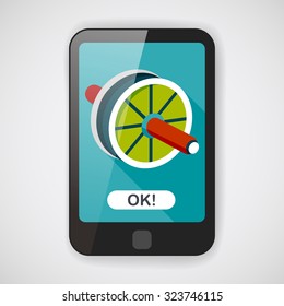 exercise roller flat icon with long shadow,eps10