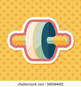 exercise roller flat icon with long shadow,eps10