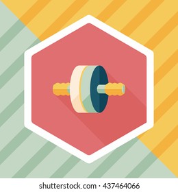 exercise roller flat icon with long shadow,eps10