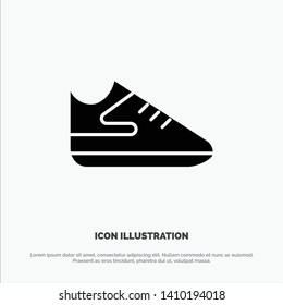 Exercise, Shoes, Sports solid Glyph Icon vector