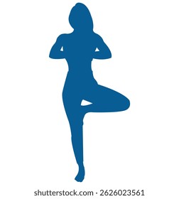 Exercise silhouette Design . Woman Meditating . eps 10