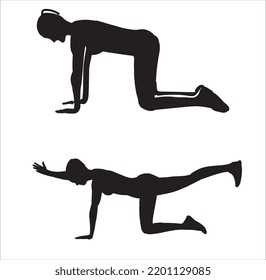 Exercise silhouette drawings to get your body in shape
