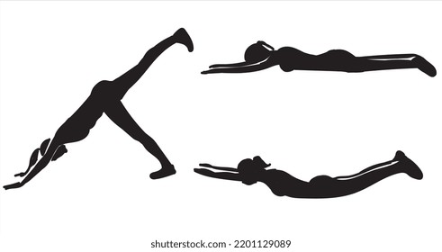 Exercise silhouette drawings to get your body in shape