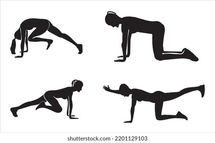 Exercise silhouette drawings to get your body in shape